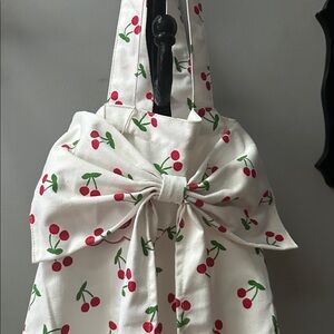 Cherry Print Tote Bag